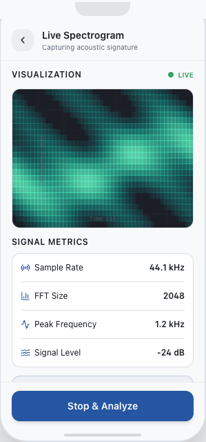 Live spectrogram